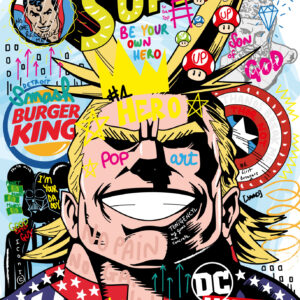 Oeuvre poster All Might by JAAD artiste streetart popart